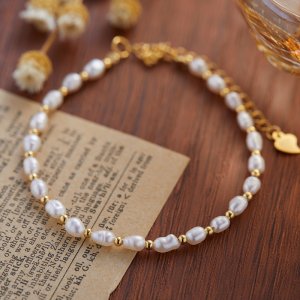 Natural Freshwater Pearl Bracelet With Small High-quality Pearls for Women